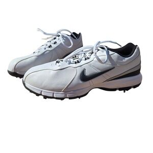 Nike Initiator Golf Shoes Mens Size 13 White Black Spikeless Athletic Sneakers